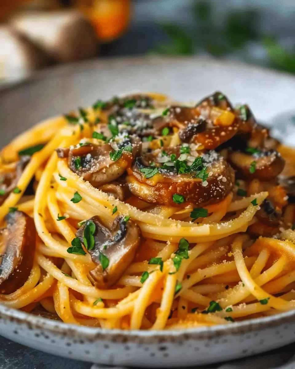 Pumpkin & Mushroom Spaghetti: Easy Comfort Food with Turkey Bacon