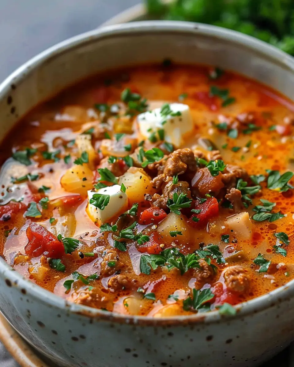 Hearty Keto Soup: A Comforting Bowl of Turkey Bacon Delight