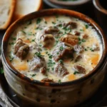 Hearty Creamy Philly Cheese Steak Soup