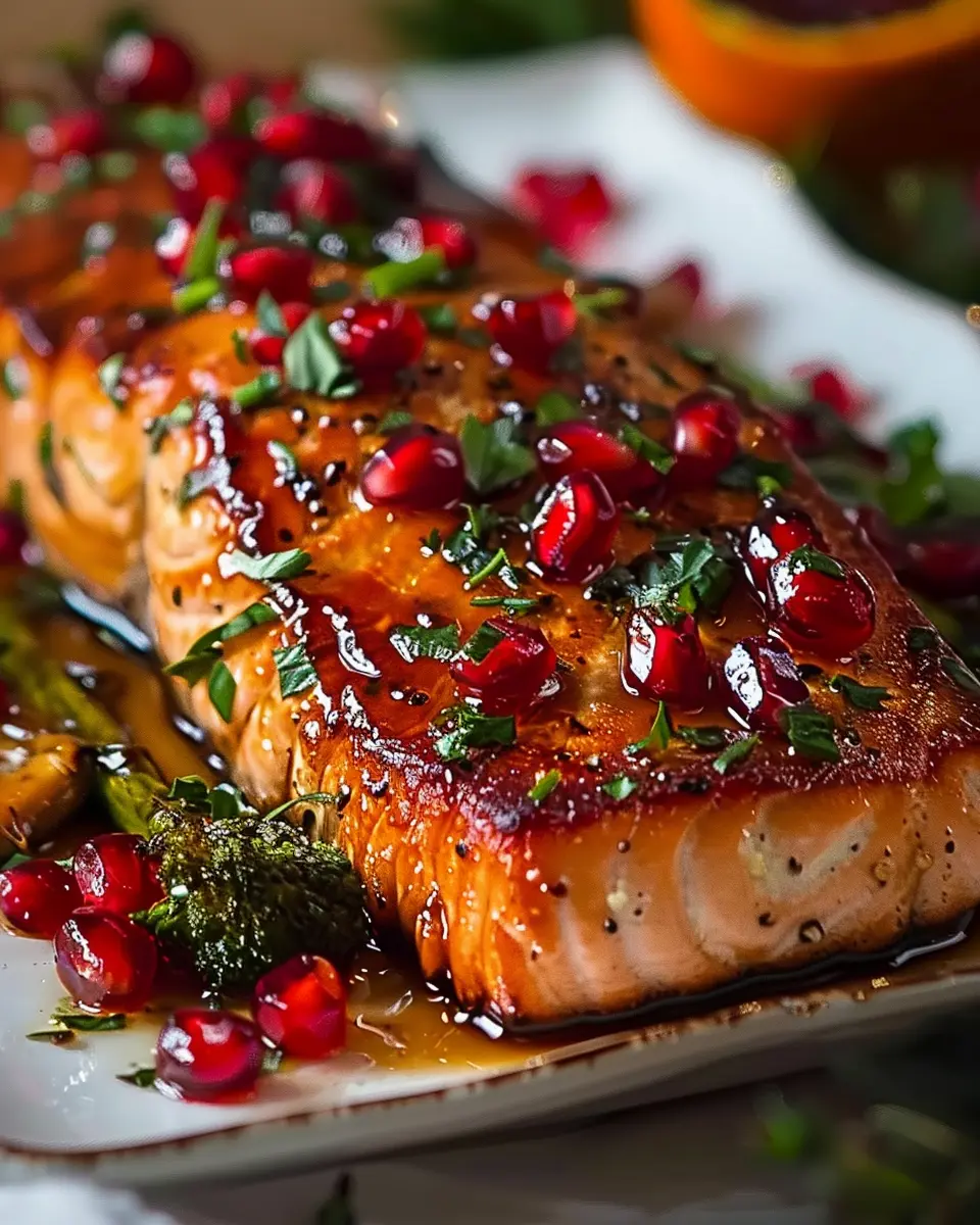 Pomegranate and Orange Glazed Salmon: A Juicy Delight for Dinner