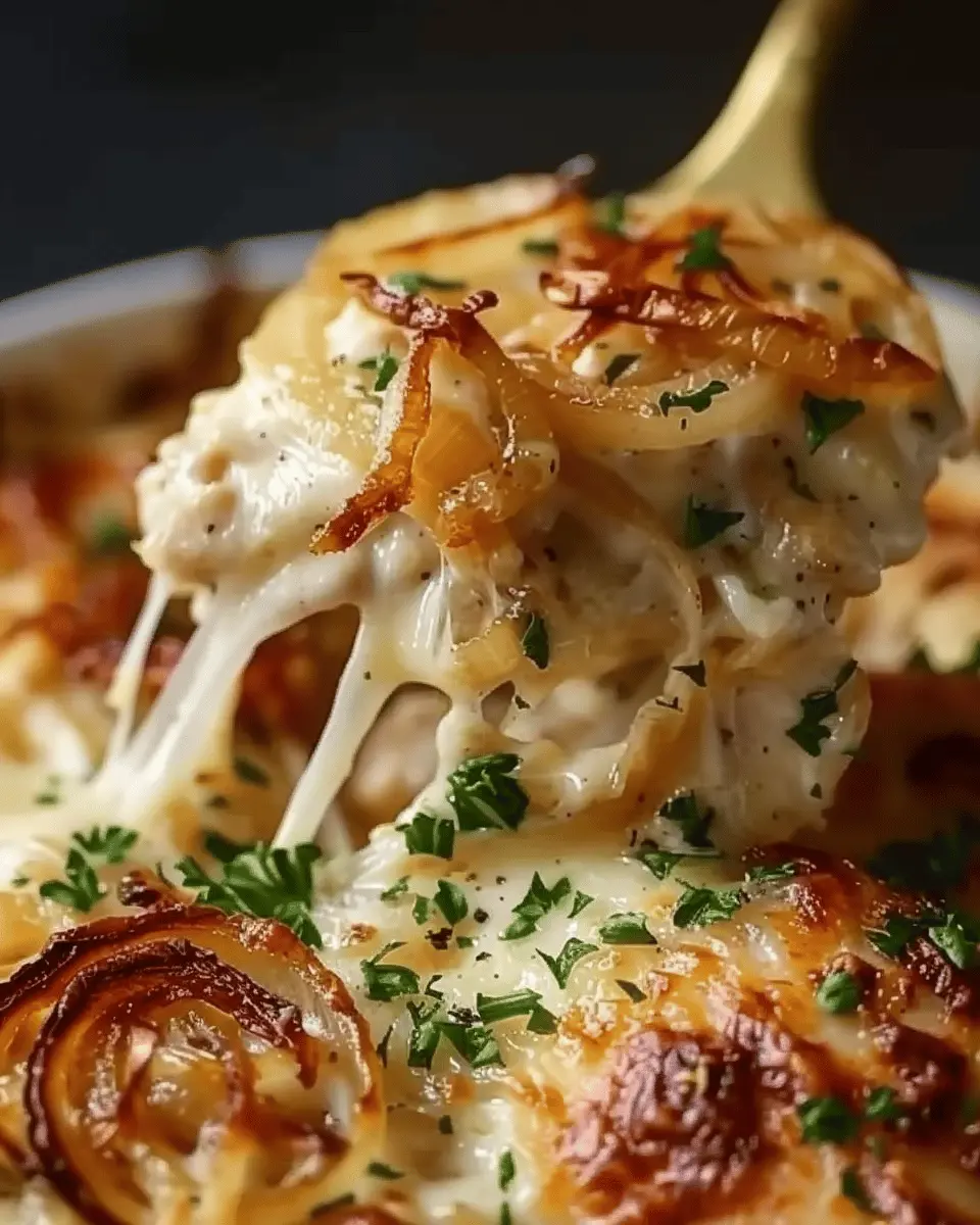 Comforting French Onion Chicken with Savory Turkey Bacon Twist
