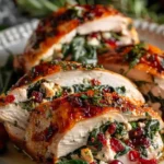 Spinach & Cranberry Stuffed Chicken