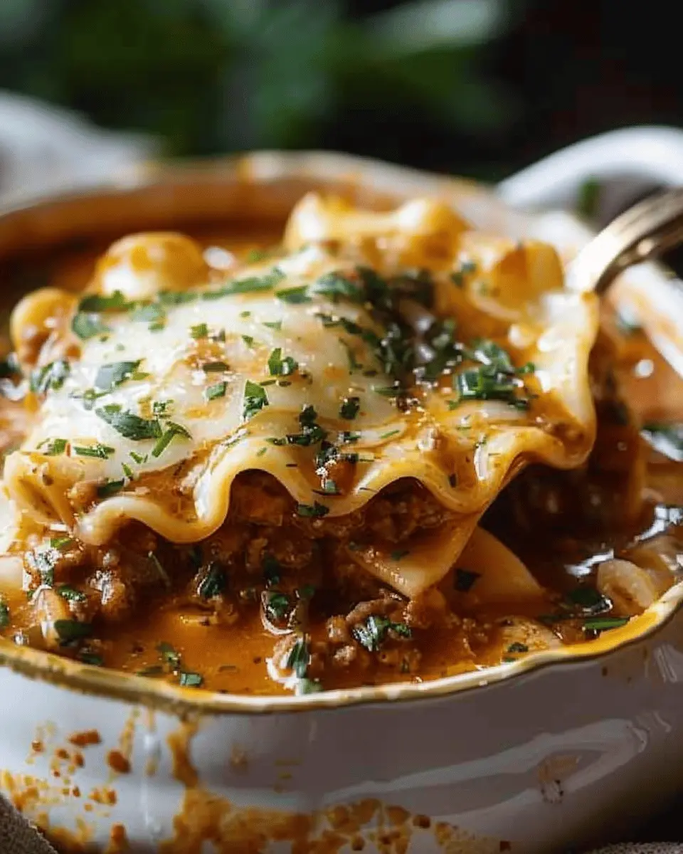 Mouthwatering One Pot Lasagna Soup: Easy Comfort Food Delight