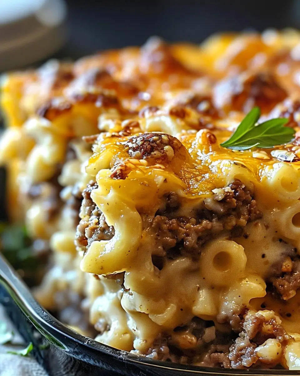 Mac and Cheese Meatloaf Casserole with Turkey Bacon Delight