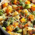 Bacon Brussels Sprouts Butternut Squash Pasta
