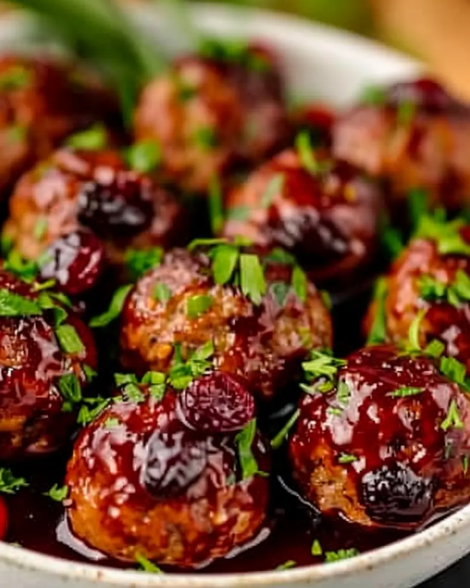 Quick Christmas Cranberry Meatballs: Easy Turkey Bacon Delight