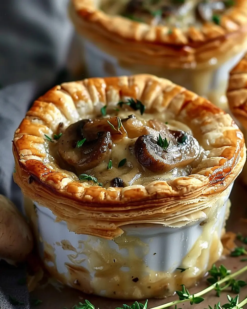 Mini Mushroom Gruyère Pot Pies: A Cozy Comfort Meal Delight