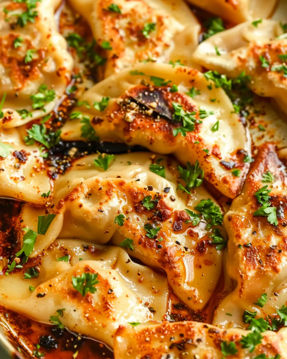 One Pan Baked Dumplings: Easy Turkey Bacon and Chicken Ham Delight