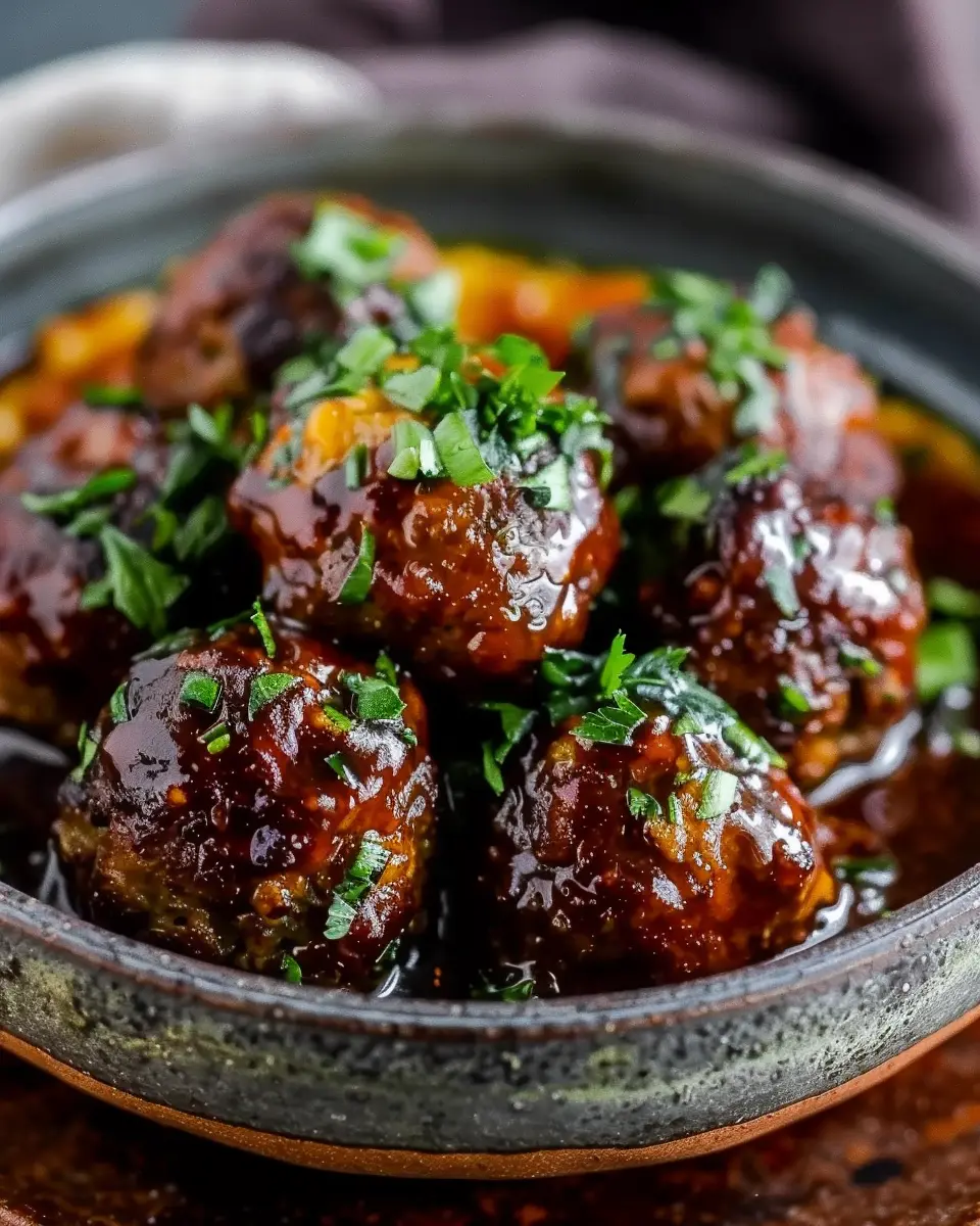 Red Wine Braised Meatballs: Indulgent Comfort with Turkey Bacon