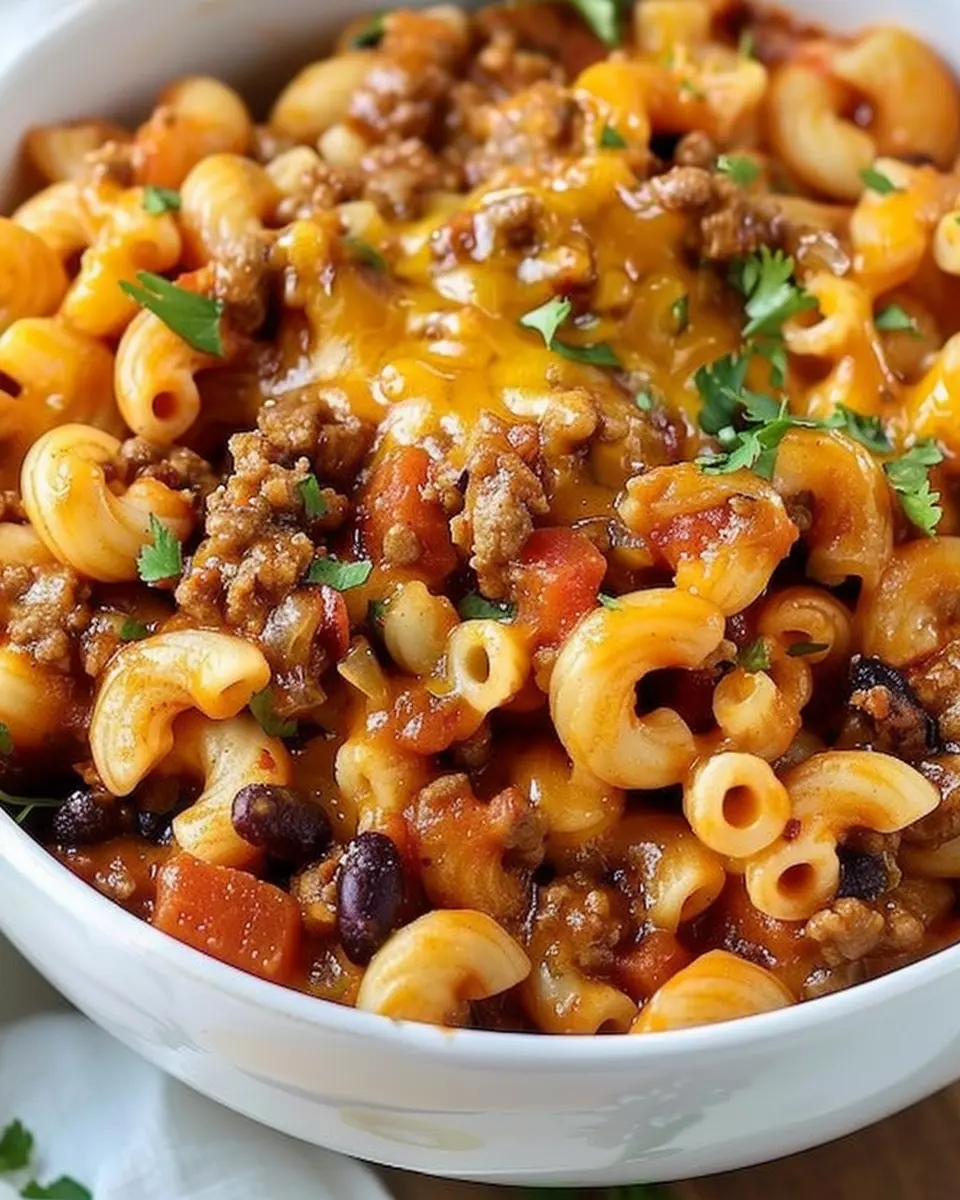 Easy Chili Mac: A Healthy Twist with Turkey Bacon and Chicken Ham