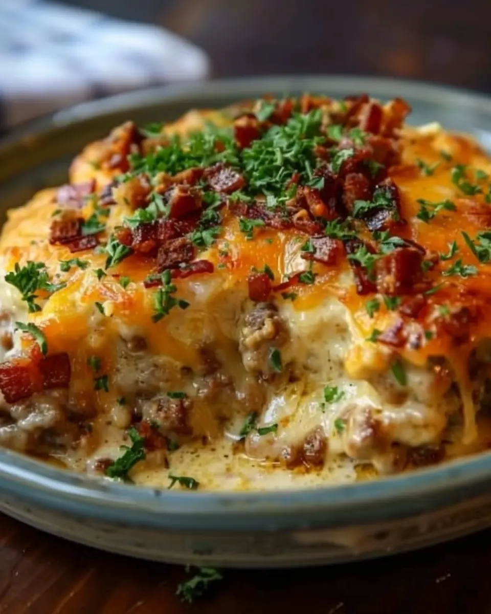 Cowboy Casserole: Easy Comfort Food with Turkey Bacon and Chicken Ham