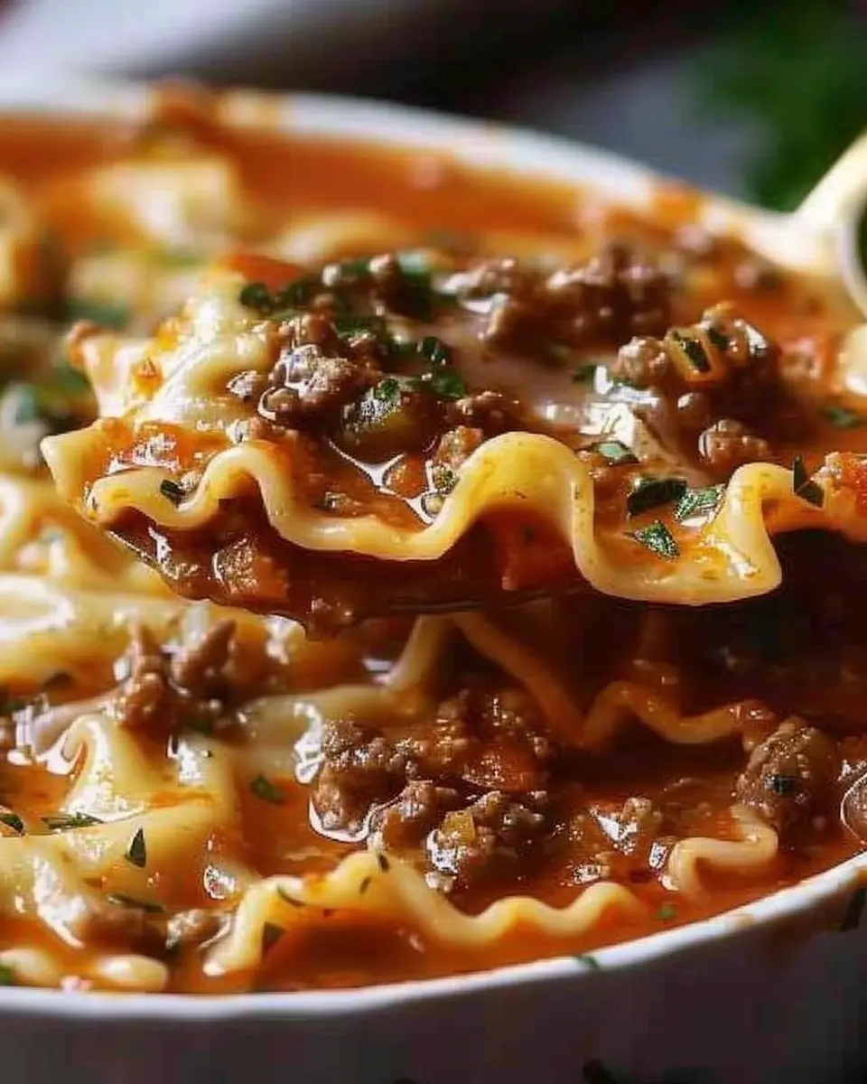Mouthwatering One Pot Lasagna Soup: Easy Comfort Food Delight