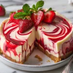 Strawberry Swirl Cheesecake
