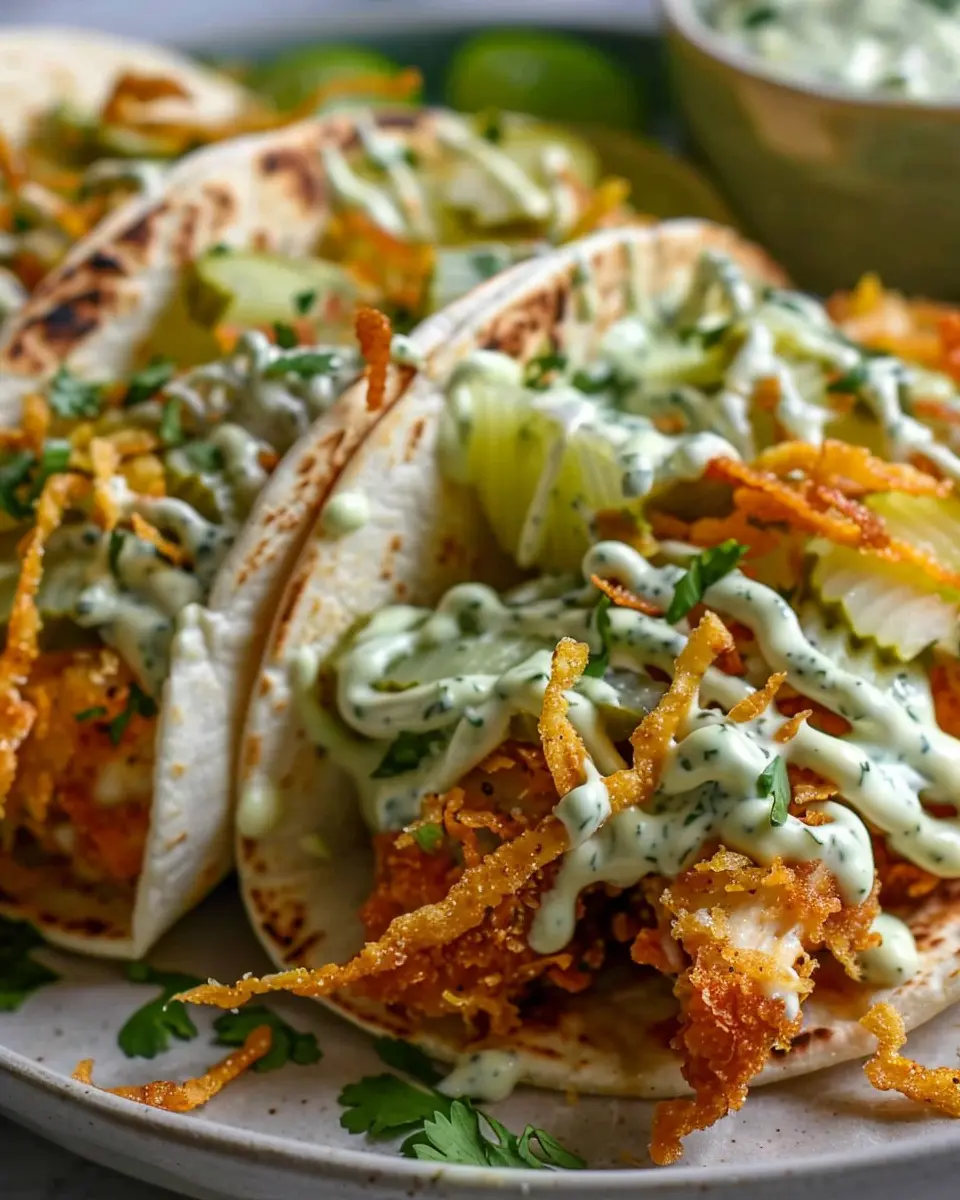 Dill Pickle Ranch Smash Chicken Tacos: Crispy Cheese Lace Delight