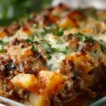 Tasty Loaded Potato Meatloaf Casserole