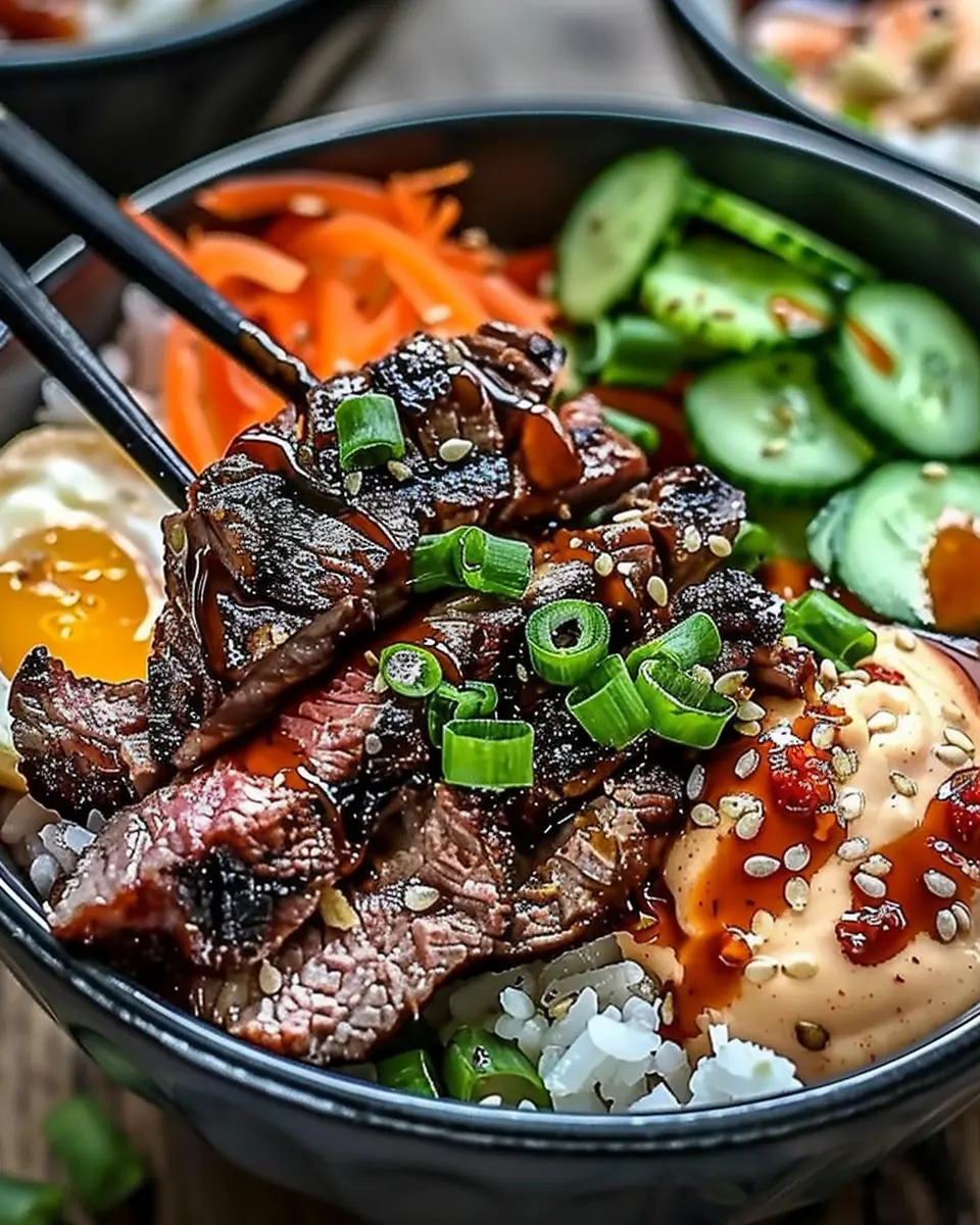 Korean BBQ Steak Rice Bowls: Easy and Flavorful Comfort Food