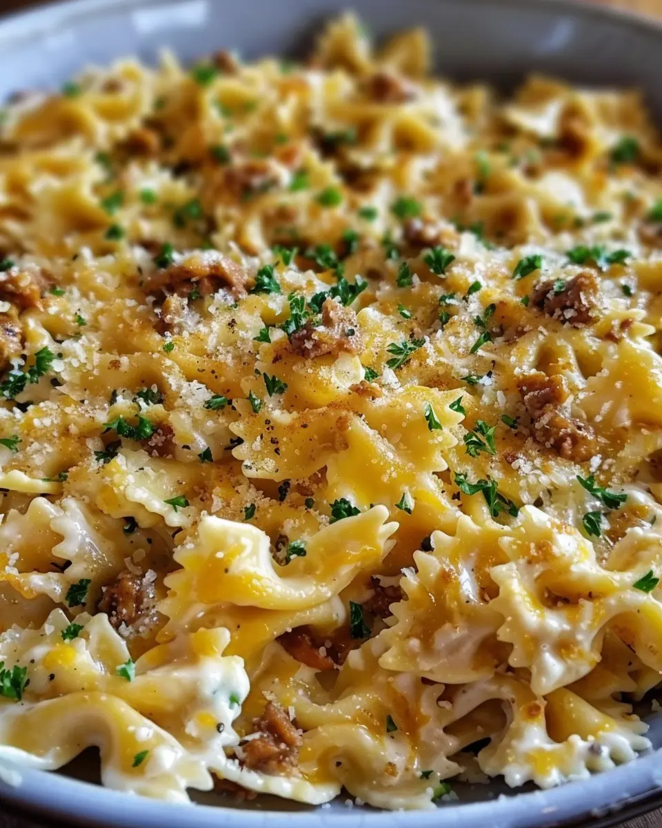 Cajun Cream Cheese Alfredo Bowties