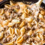 Creamy Beef and Shells
