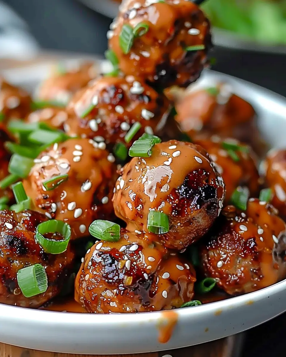 Savory Korean BBQ Meatballs Recipe: Juicy Delight with Turkey Bacon