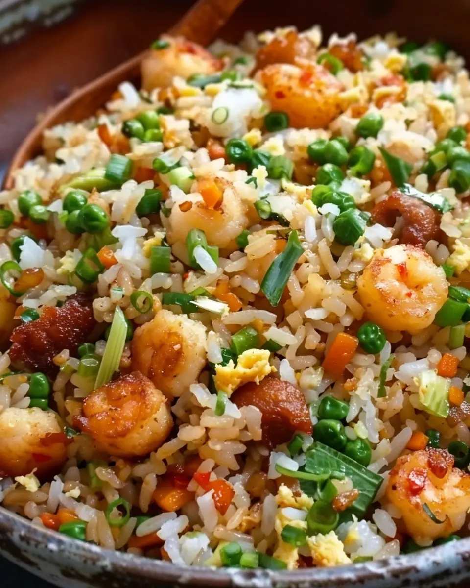 Bang Bang Fried Rice: Easy Recipe with Turkey Bacon and Chicken Ham