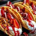 Strawberry Cheesecake Dessert Tacos