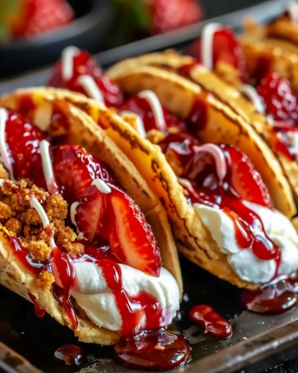 Strawberry Cheesecake Dessert Tacos: Indulgent Treats You’ll Love