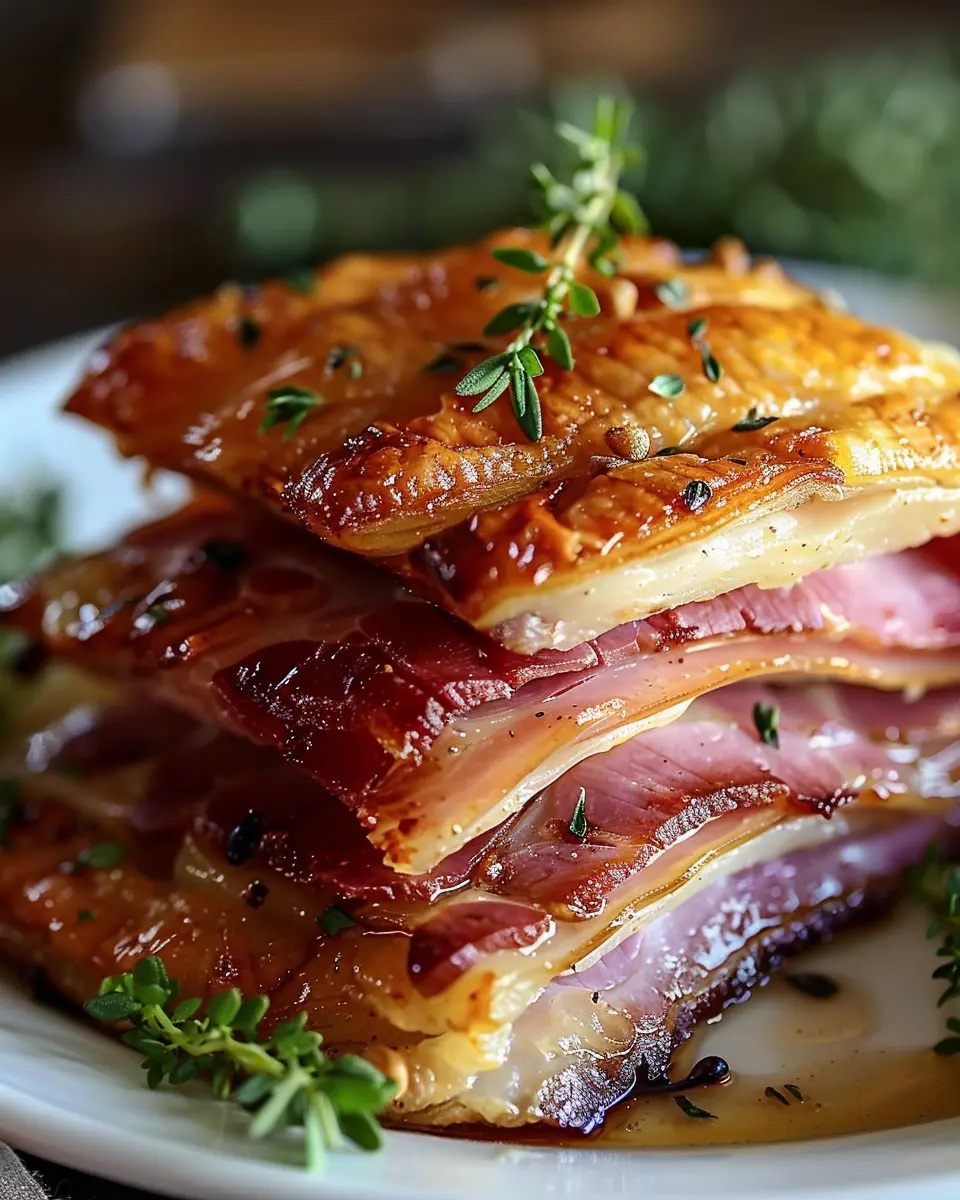 Crispy Ham Delight: Easy Chicken Ham Recipe with Turkey Bacon