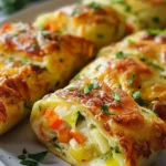 Cheesy Baked Vegetable Rolls
