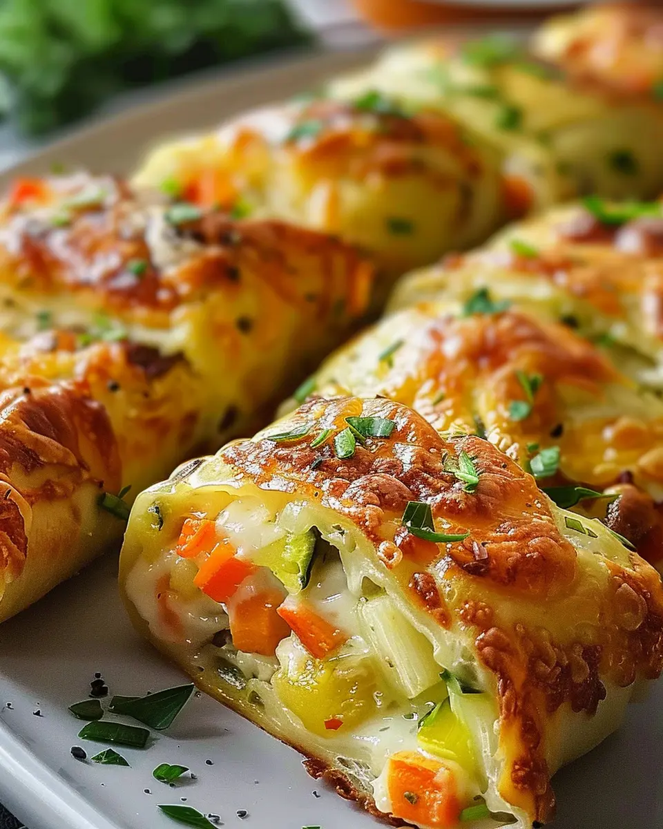 Cheesy Baked Vegetable Rolls: Easy Comfort Food for Everyone