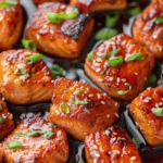 Honey Garlic Salmon Bites