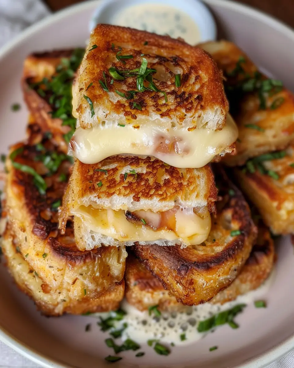 Hawaiian Roll Grilled Cheese with Turkey Bacon and Chicken Ham Delight