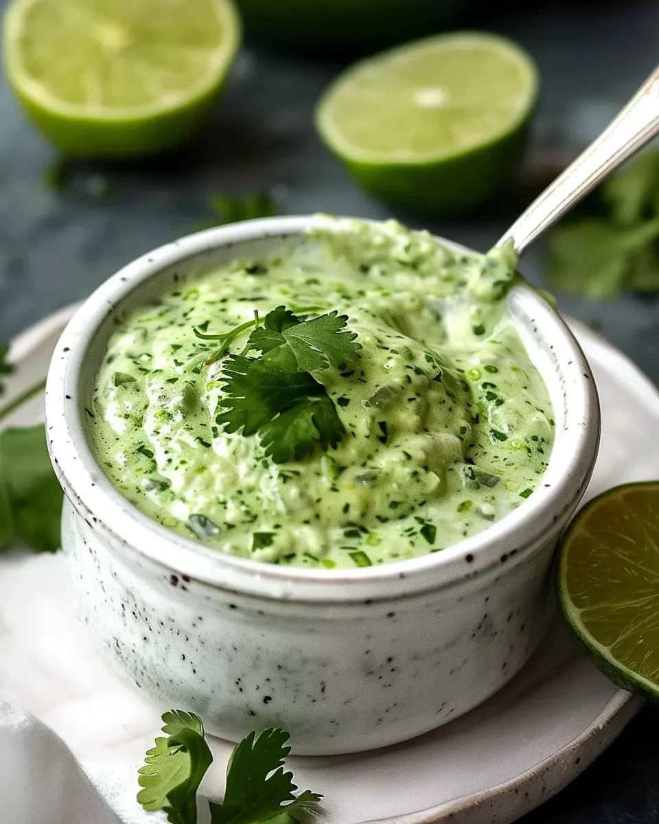 Creamy Garlic Lime Cilantro Sauce: The Best Homemade Dressing