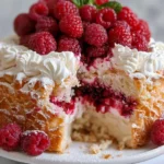 Raspberry Angel Food Cake