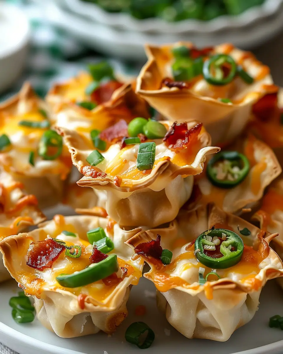 Jalapeno Popper Wonton Cups: Easy Turkey Bacon Delight for Home Chefs