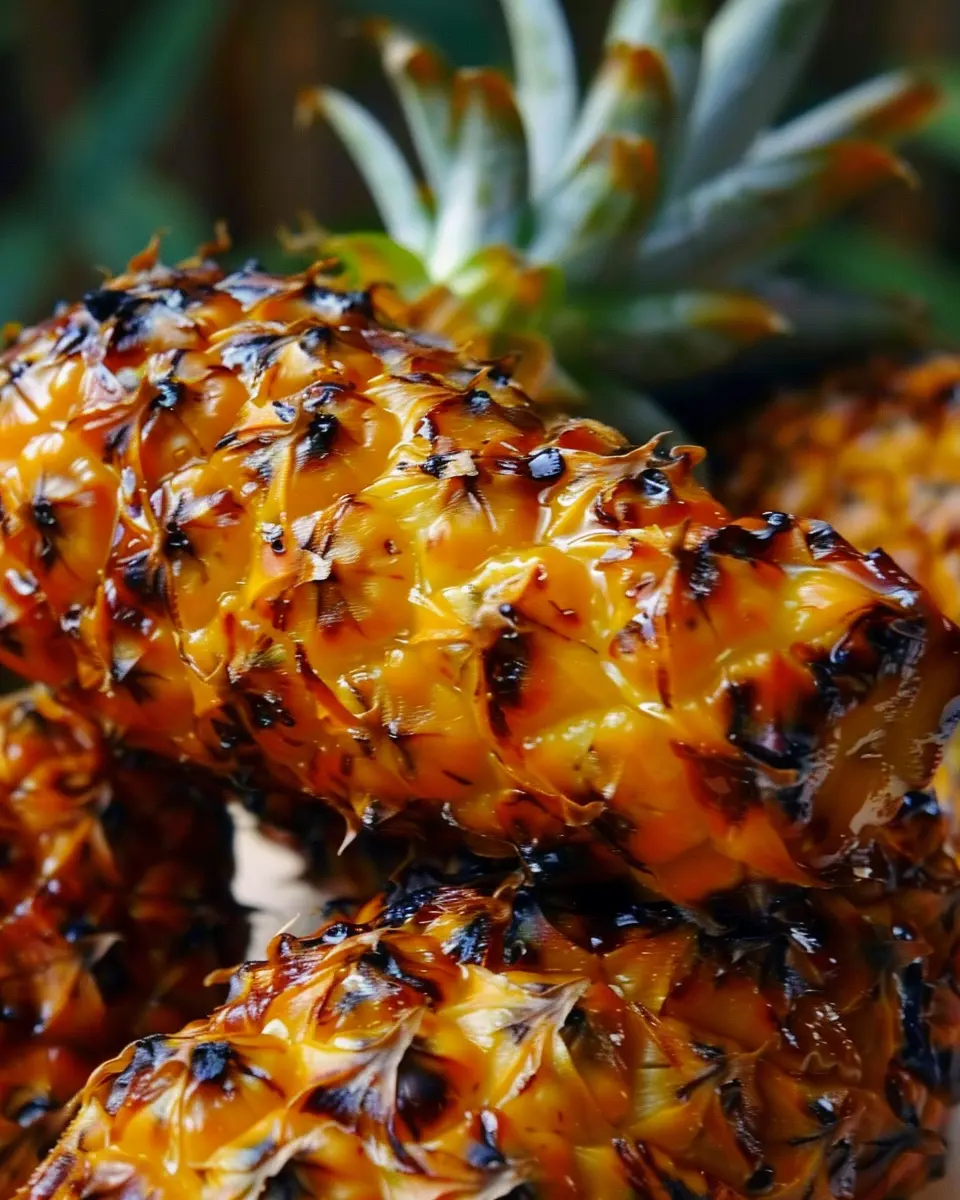 Sticky Pineapple Delight with Turkey Bacon and Chicken Ham