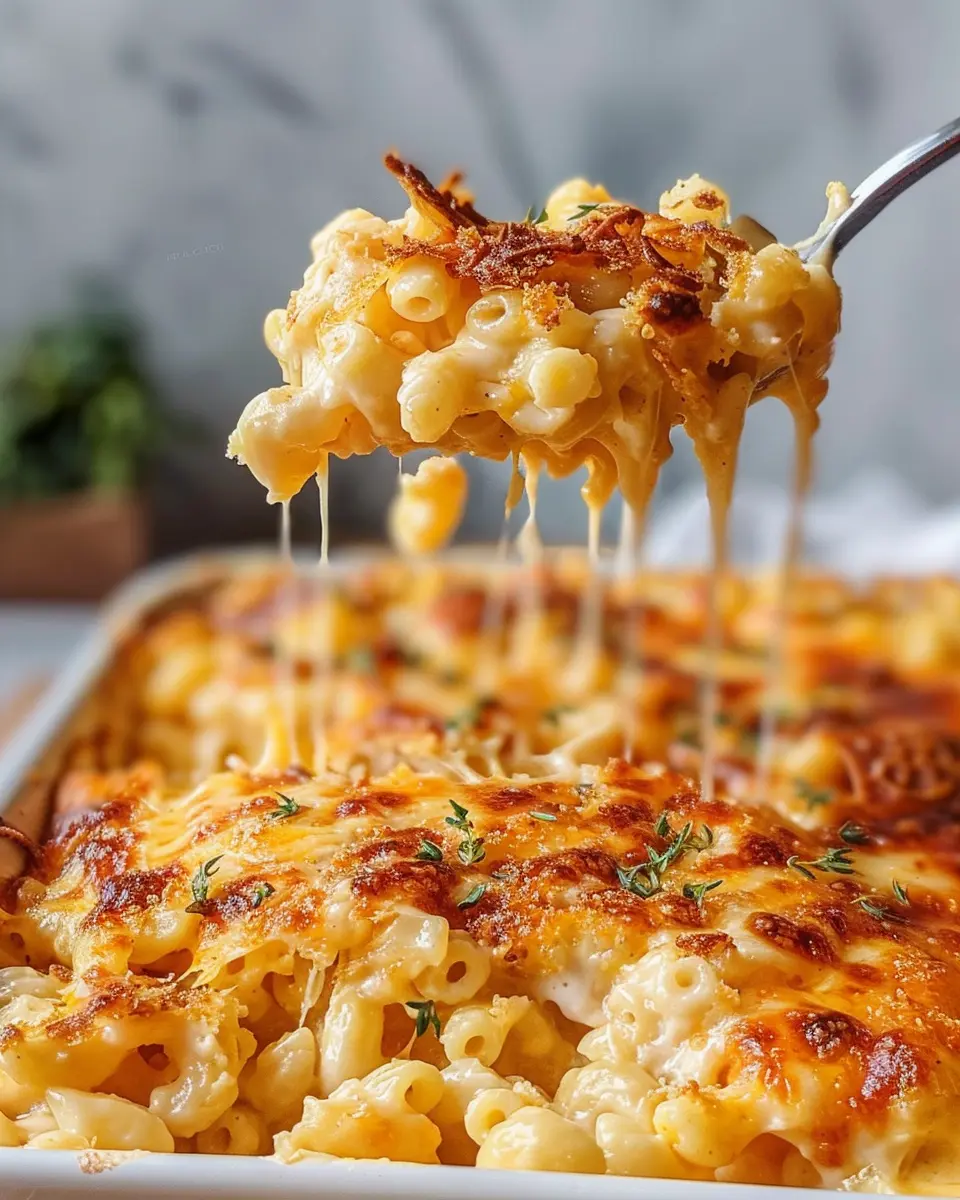 Southern Baked Mac with Turkey Bacon and Chicken Ham Delight