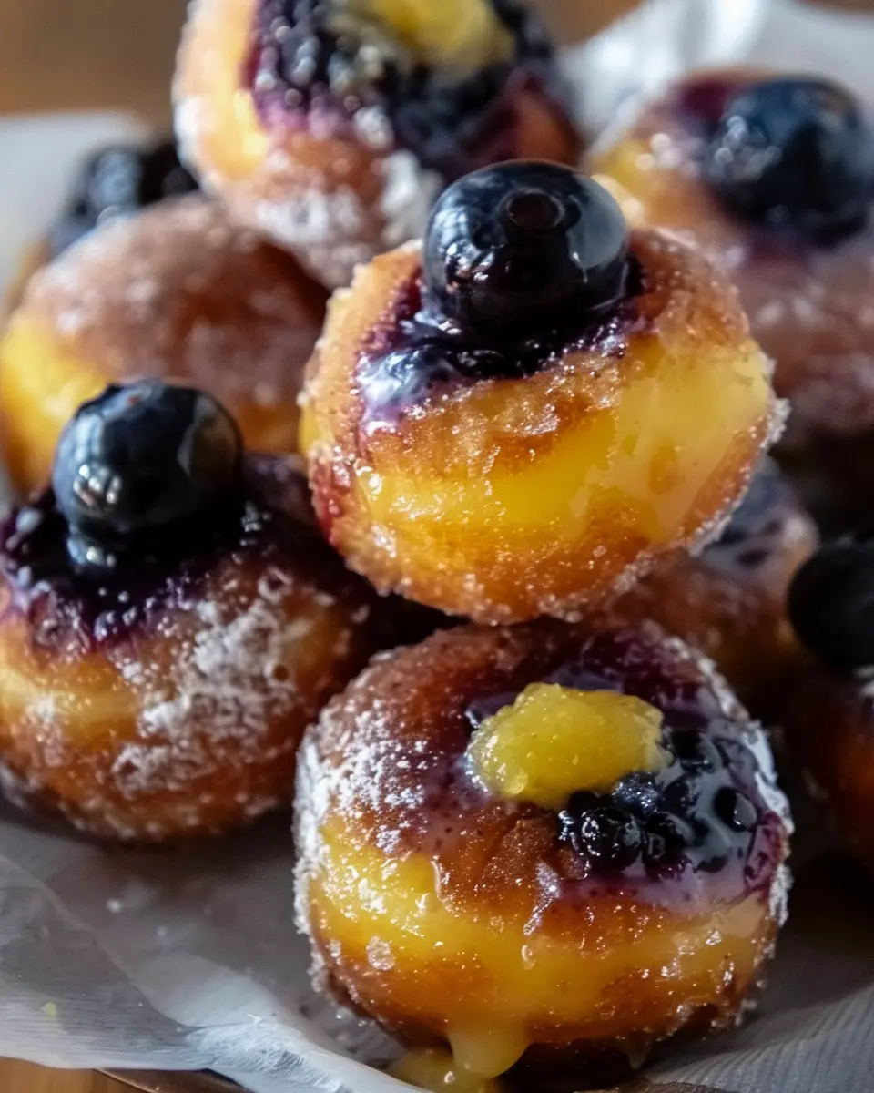 Blueberry Lemon Curd Donut Holes: The Best Homemade Treats