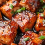Honey Garlic Salmon Bites
