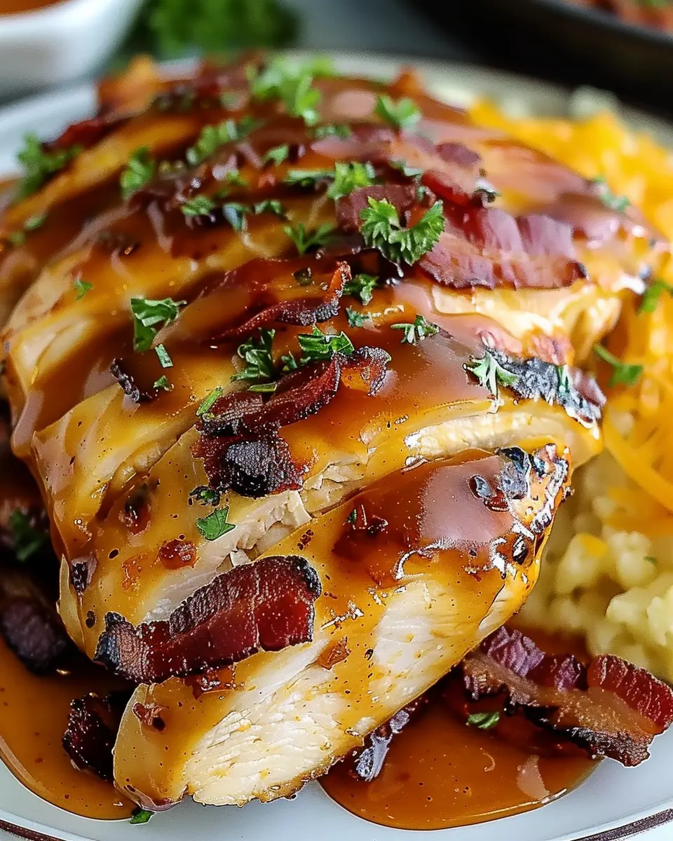 Cowboy BBQ Turkey Bacon Cheddar Chicken for a Juicy Dinner Delight