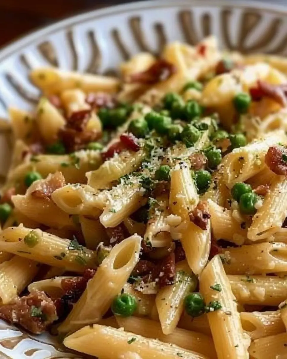 Penne Pasta Delight: Easy Turkey Bacon &amp; Chicken Ham Recipe