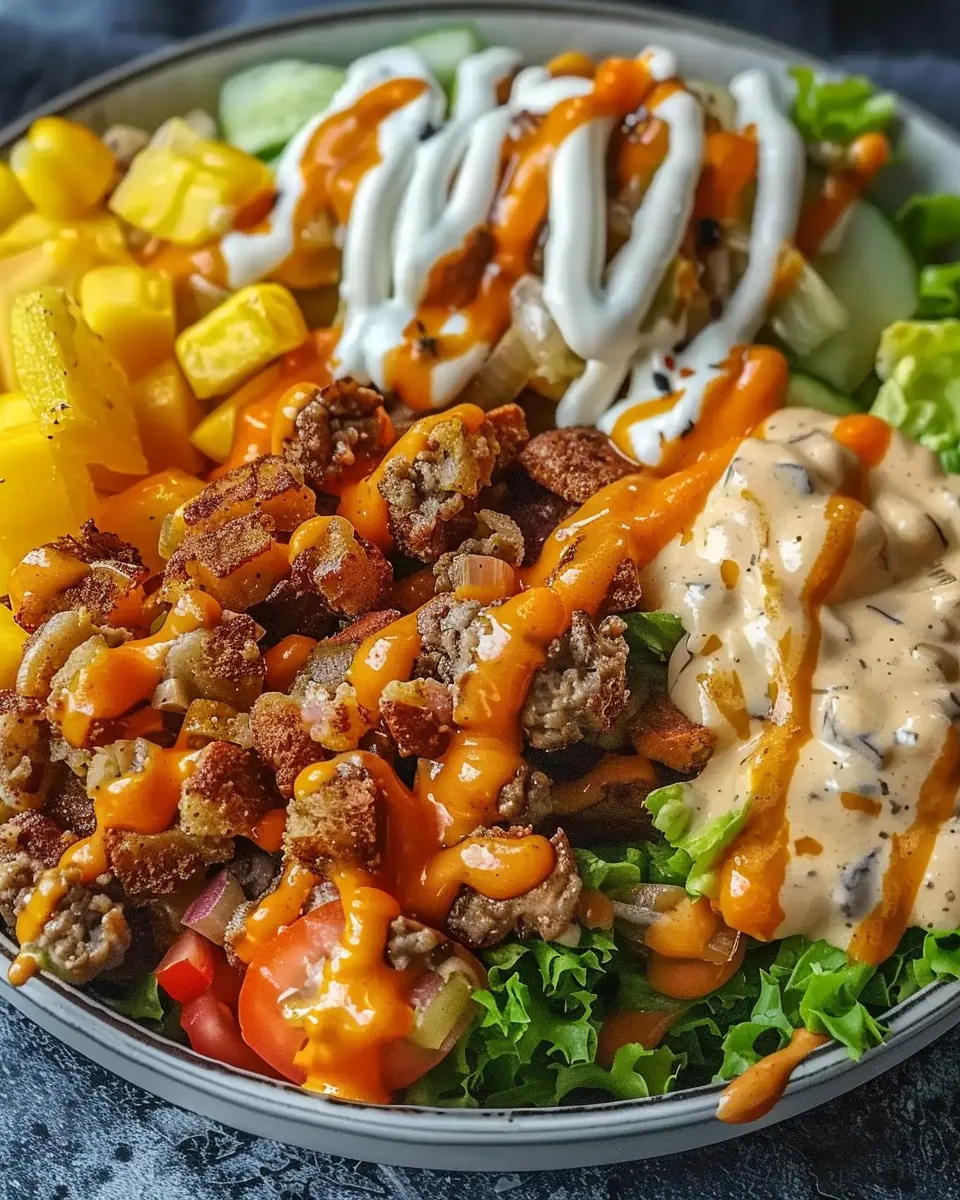 Savory Smash Burger Bowl: Easy Turkey Bacon &amp; Chicken Ham Delight