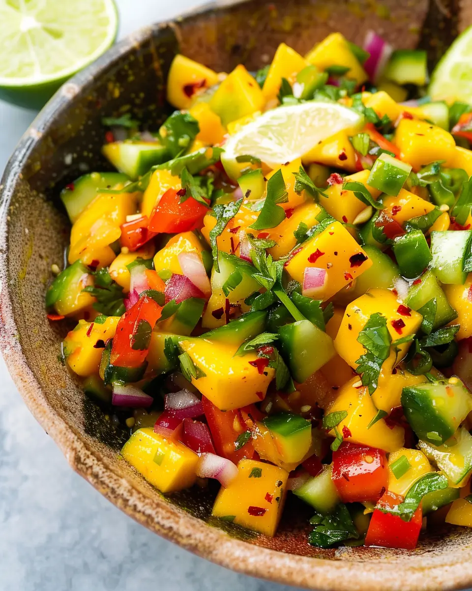 Healthy Mango Salad: A Refreshing Twist with Turkey Bacon