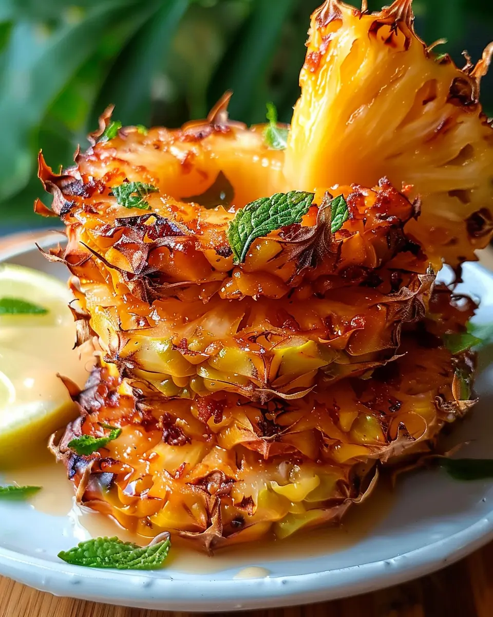 Rum-Soaked Fried Pineapple: A Juicy Twist for Your Tastebuds