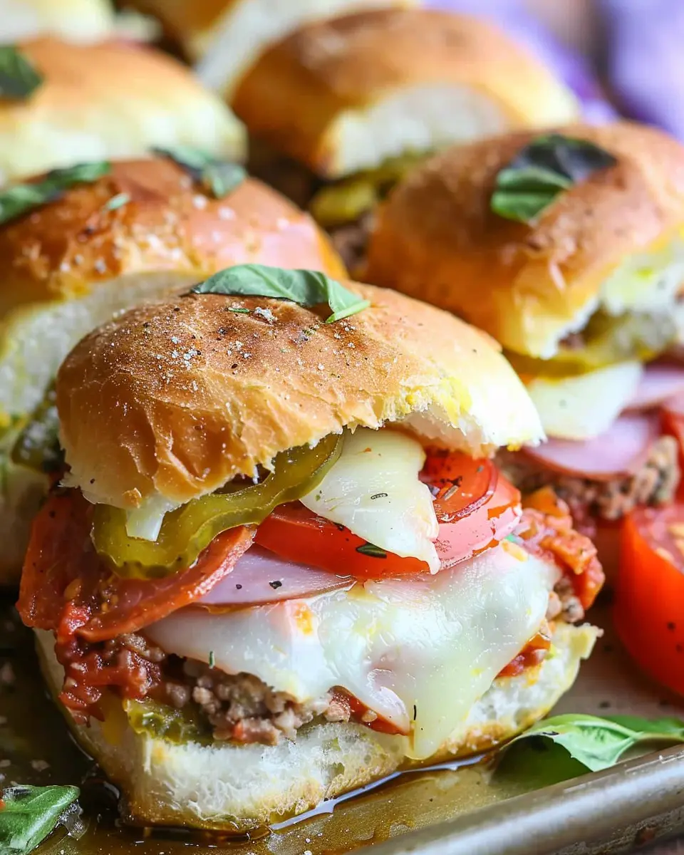 Hot Italian Sub Sliders: Easy and Delicious Turkey Bacon Delight