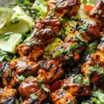 BBQ Chicken Skewer Salad