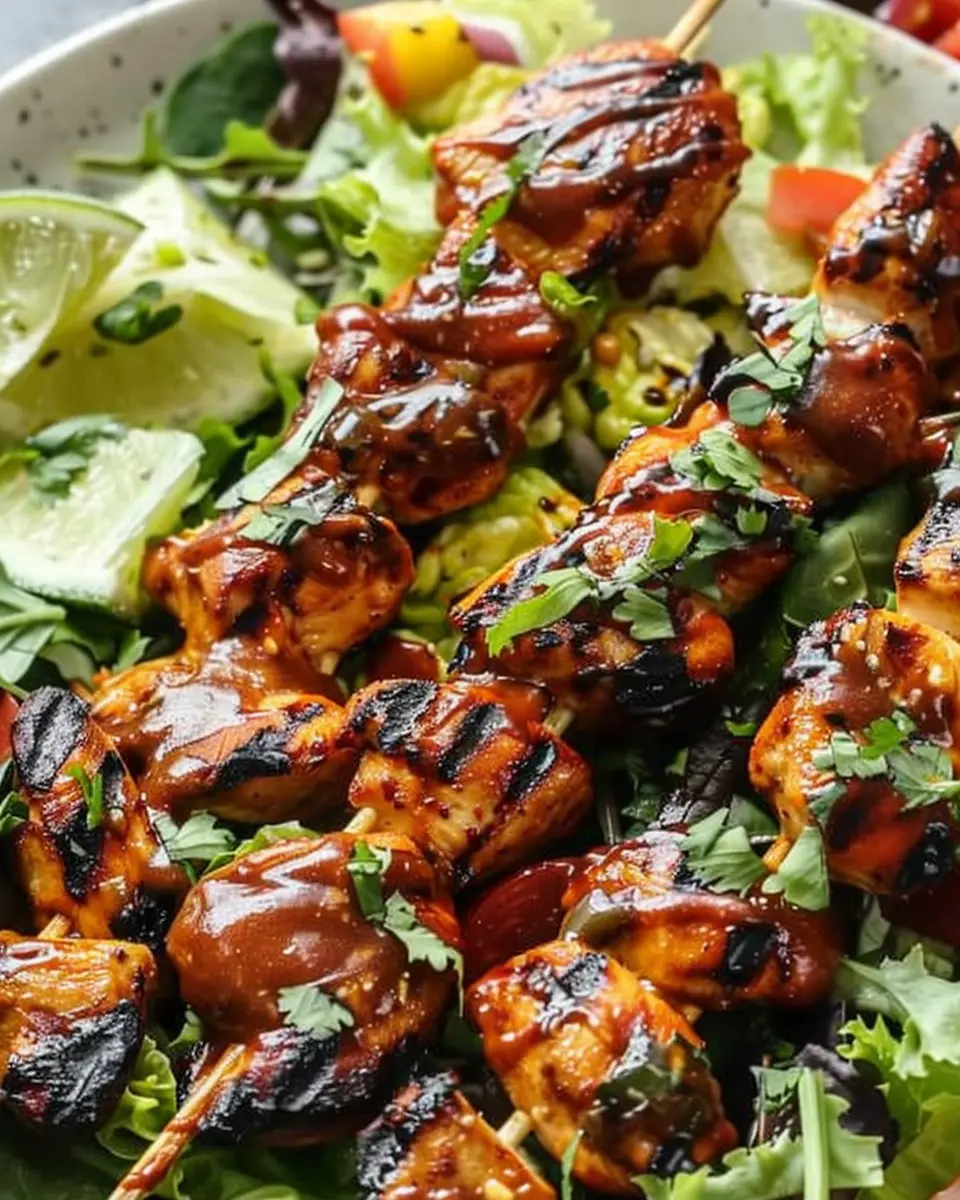 BBQ Chicken Skewer Salad: Easy &amp; Flavorful Summer Delight