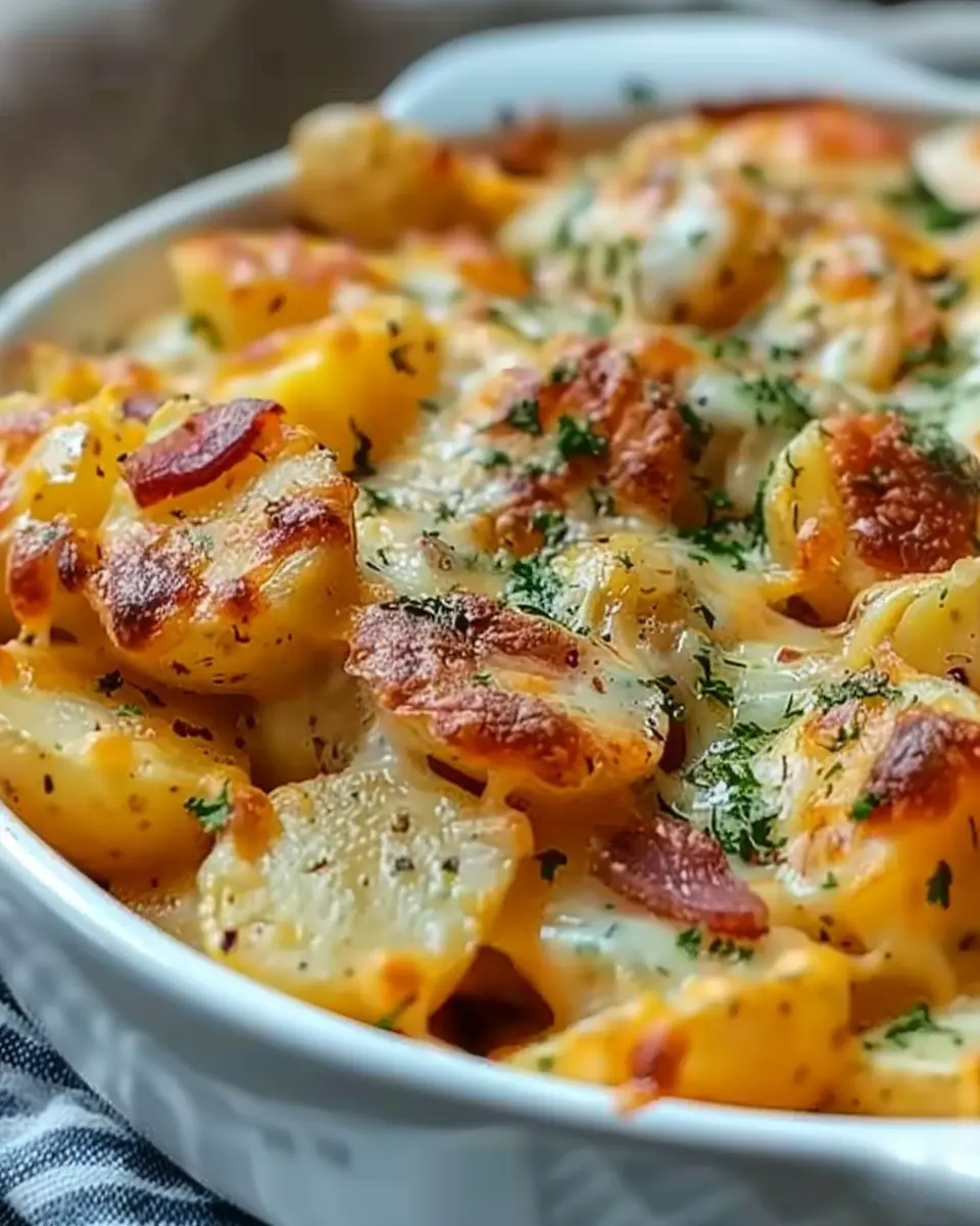 Cheesy Ranch Potatoes: Indulgent Comfort Food with Turkey Bacon
