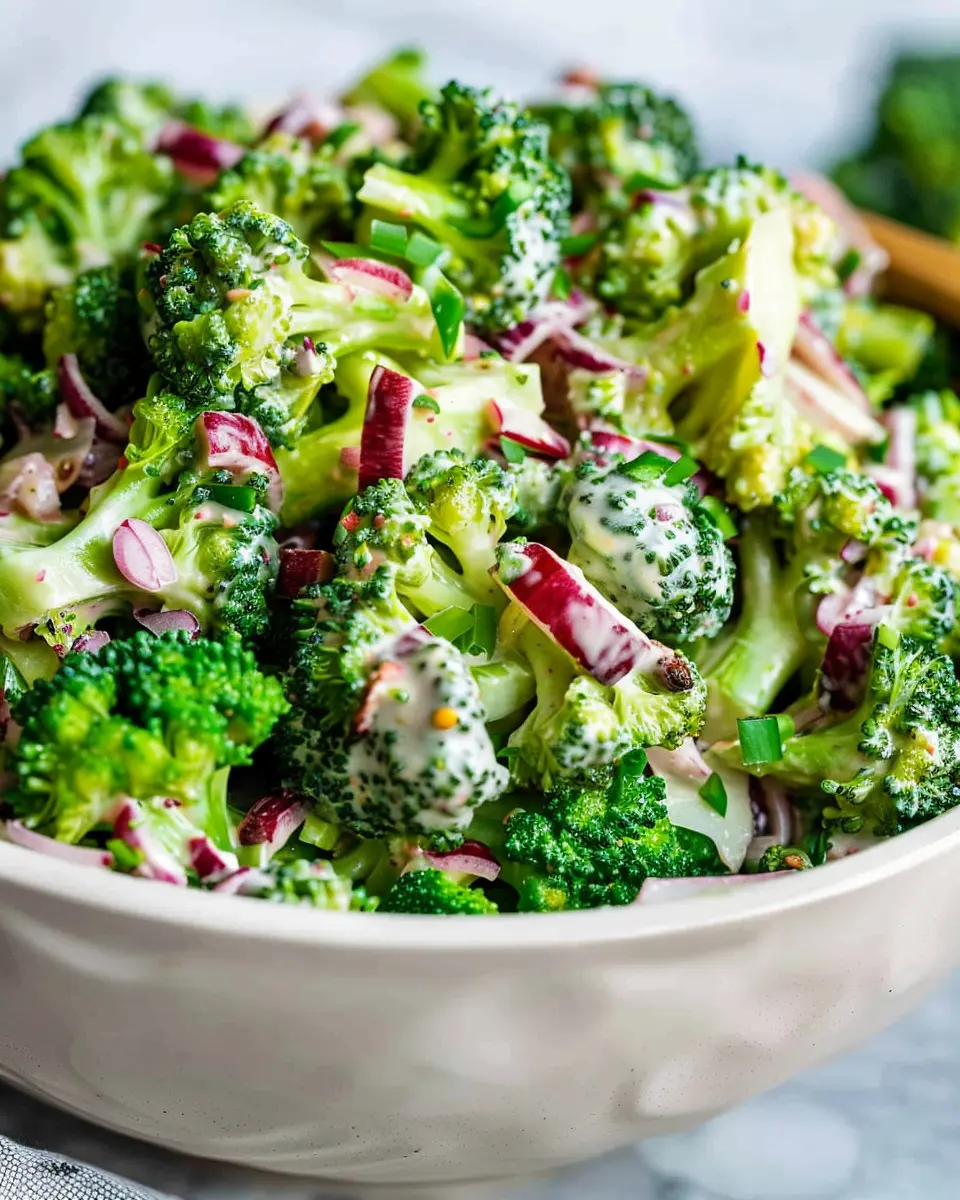 Best Broccoli Salad Recipe with Turkey Bacon and Chicken Ham