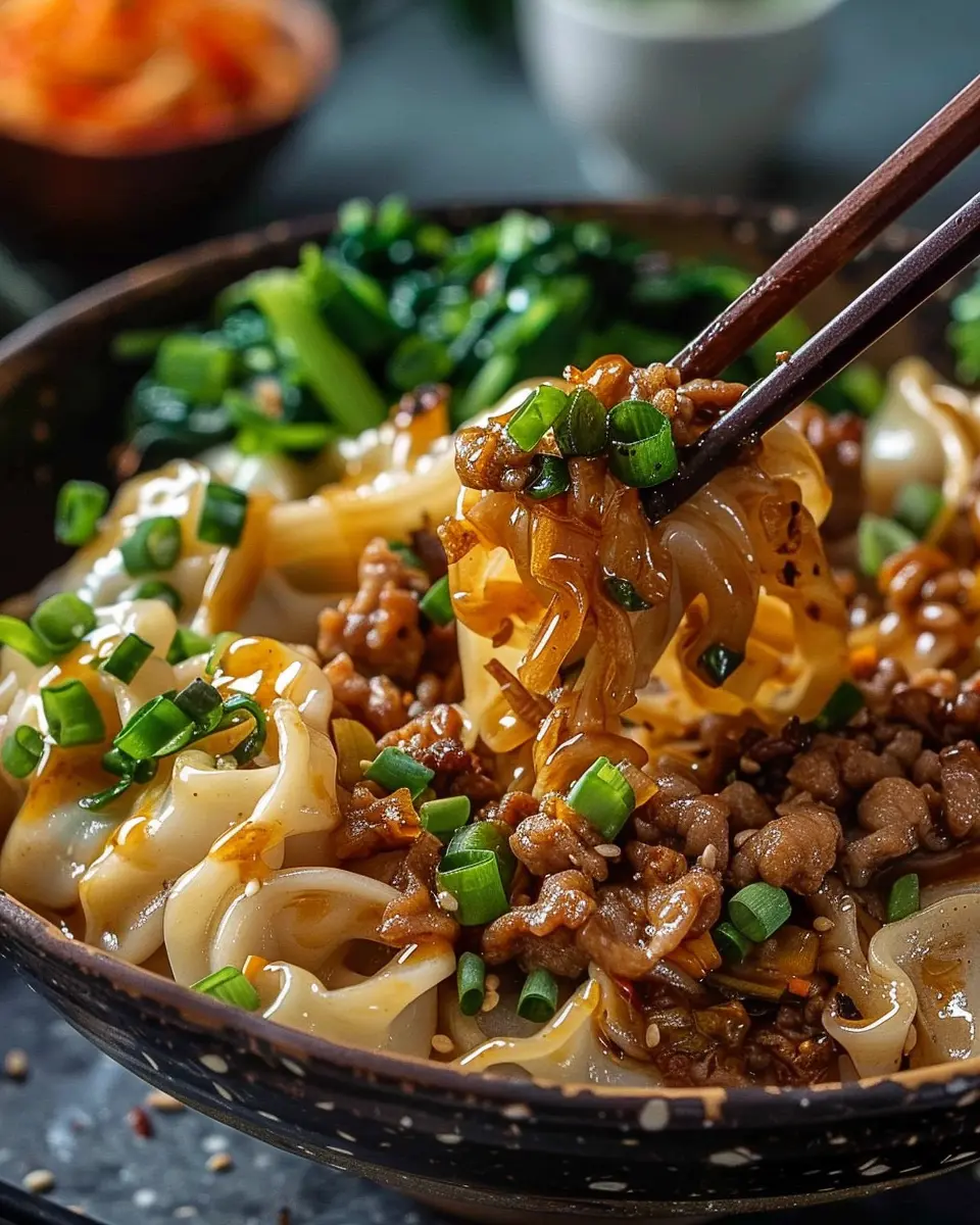 Potsticker Noodle Bowl: Easy Comfort Food with Turkey Bacon