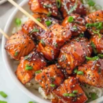 Honey Garlic Salmon Bites